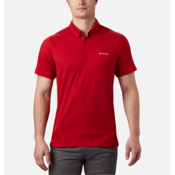 Columbia Polo Heren, Tech Trail Blauw Rood, 03AFSBIOC